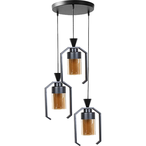 علاقي مودرن اسود E27*3