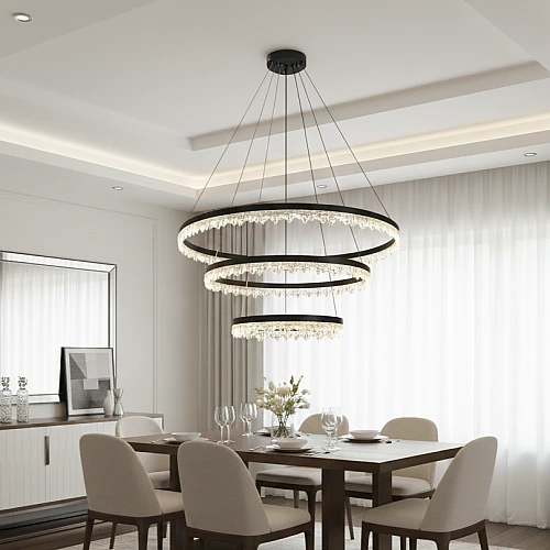 علاقي مودرن اسود لون الانارة 3 اضاءات واط 135