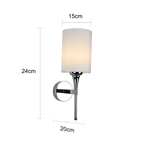  صورة منتج ابليك حائط جداري مودرن مفرد فضي E14*1L موديل WA/C5832/1CH