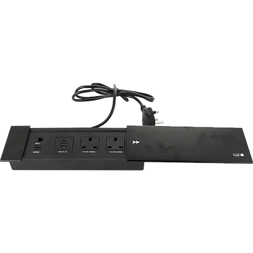 توصيلة أفياش مكتبية دفن مخفية بغطاء سحاب و منافذ Tyep-C-USB + كمبيوتر + HDMI توفل (Toefl)