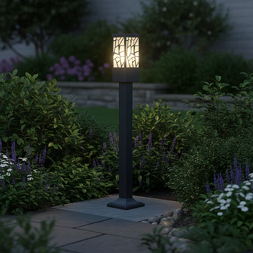 فانوس حديقة 1 متر خارجي اسود E27