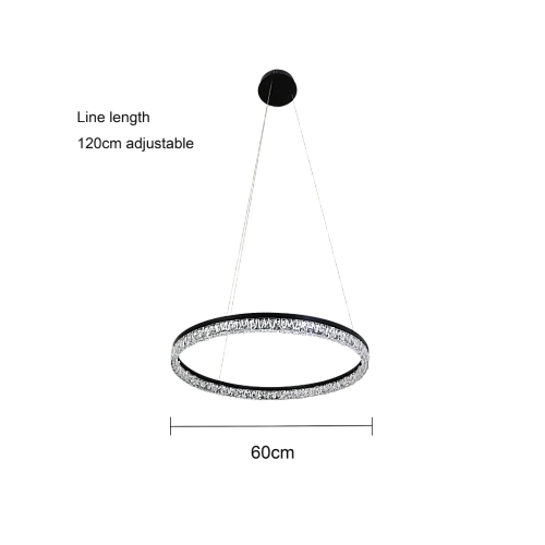 نجف مودرن اسود لون الانارة 3 اضاءات 42 واط مقاس 60 سم