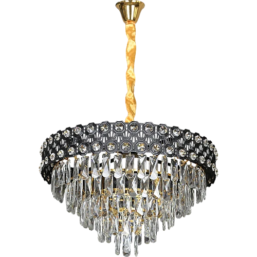 علاقي مودرن اسود + ذهبي E14*9 مقاس 600 ملم