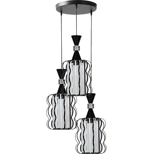 علاقي مودرن اسود E27*3