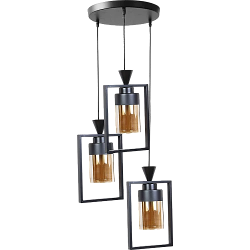 علاقي مودرن اسود E27*3