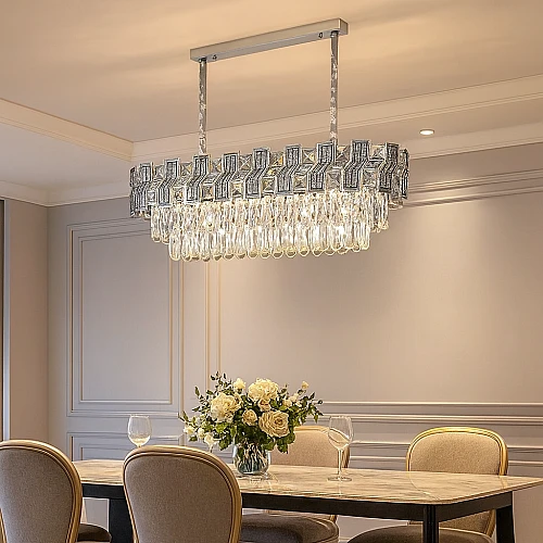 نجف مودرن فضي E14*10 مقاس 800*300 ملم