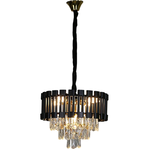 نجف مودرن غطاء اسود مع ذهبي E14*5L قطر 400 ملم