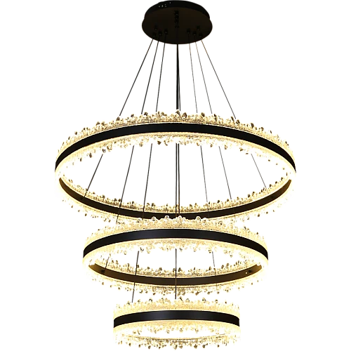 نجف مودرن اسود لون الانارة 3 اضاءات 250 واط 400+600+800