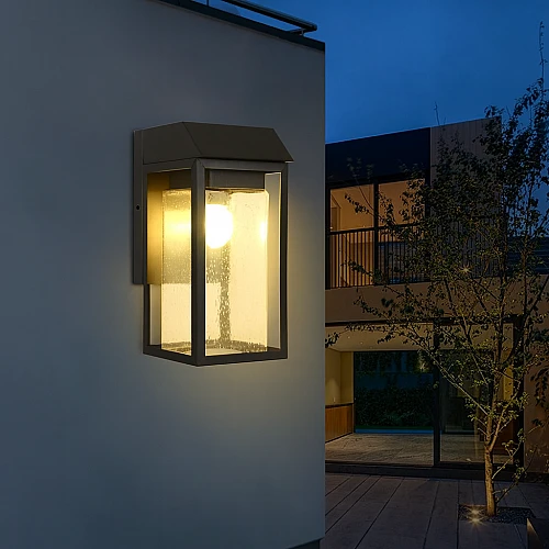 كشاف بوابة جداري غطاء لون اسود