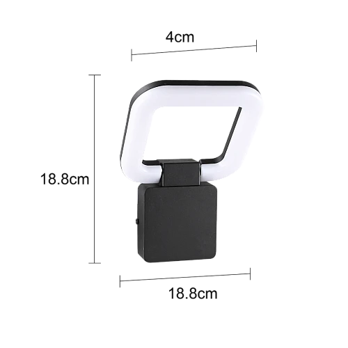 ابليك جداري خارجي اسود لون اصفر 18 واط