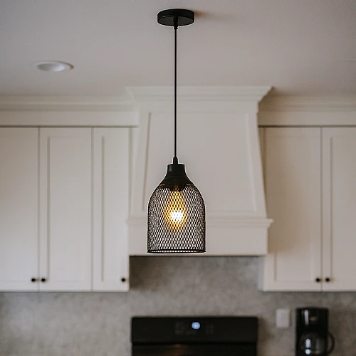 علاقي حديث مفرد شكل اسود تصميم كلاسيكي E27