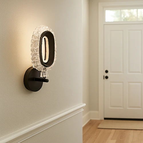 إضاءة أبليك حائط مودرن اسود لون الانارة 3 اضاءات واط 5