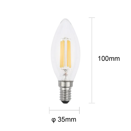  صورة منتج لمبة بلحة لون الانارة أصفر 4 وا ط E14 عيدان موديل HU1949/4W/E14/WW