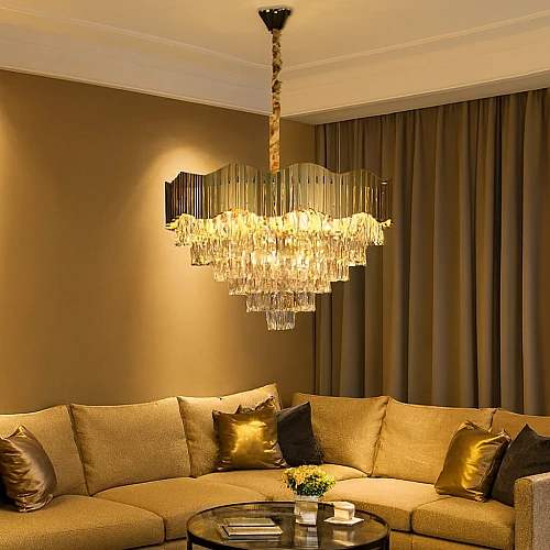 نجف مودرن ذهبي E14*15L مقاس 80 سم