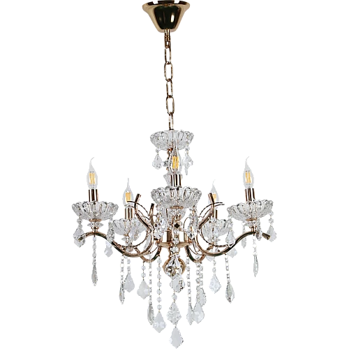 نجف مودرن شمعدان ذهبي + فضيE14*5