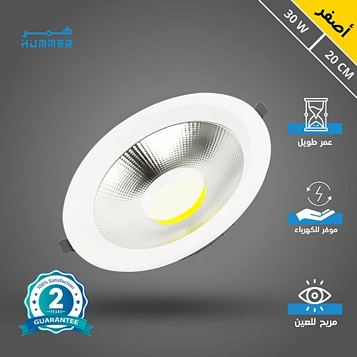 كشاف سبوت لايت لون الانارة اصفر 20 سم 30 واط