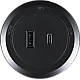 راس فيش مجرى دائري اسود USB مع TYPE-C توفل