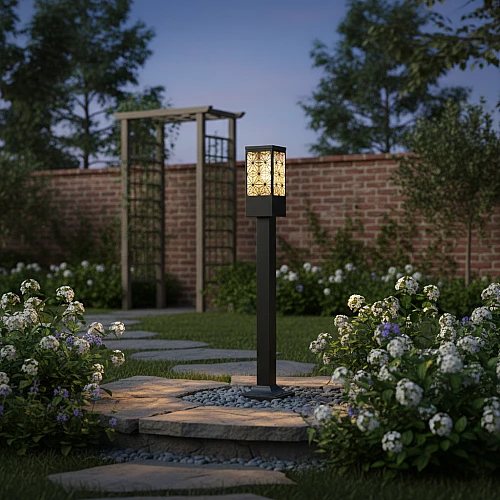 فانوس حديقة 1 متر خارجي اسود E27