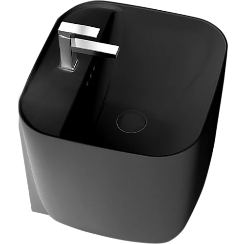 مغسلة تعليق مربع كامل اسود (تُضاف رسوم الأوزان الثقيلة)