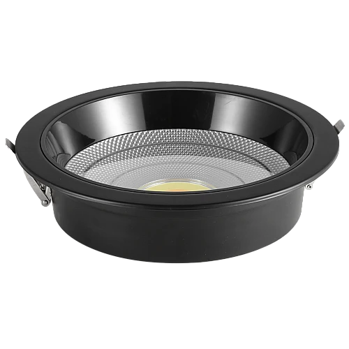 كشاف سبوت لايت مانع للتوهج المطور CCT اسود لون الانارة متعدد و ثابت 3 اضاءات متغيرة ( كريمي أو اصفر أو ابيض أو 3 اضاءات ) 20 سم 30 واط