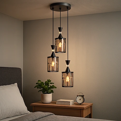 علاقي مودرن اسود E27*3