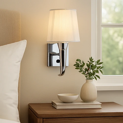 إضاءة ابليك حائط مودرن فضي E14*1L