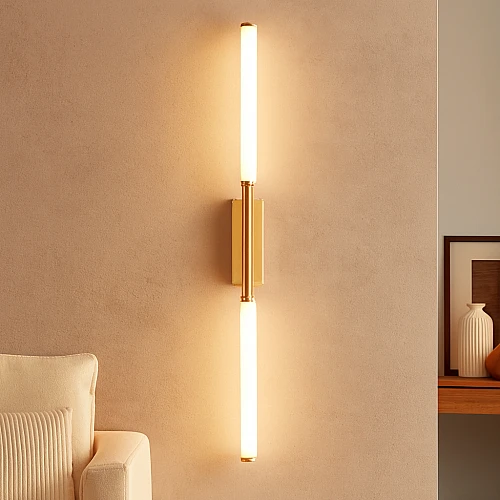 ابليك مودرن ذهبي لون الانارة 3 اضاءات واط 9 مقاس 750 ملم