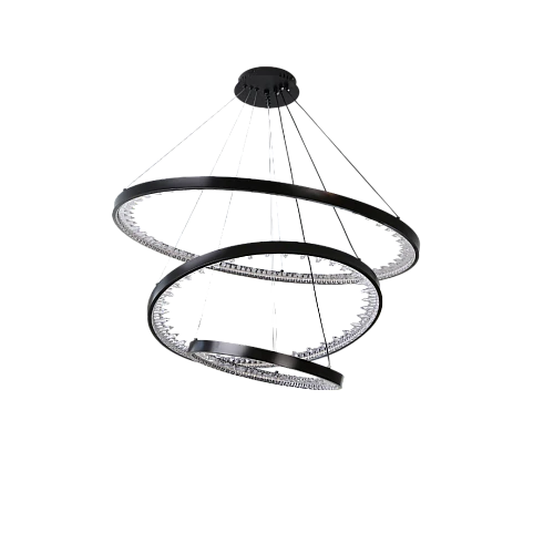 نجف مودرن اسود لون الانارة 3اضاءات 400*600*800 125 واط