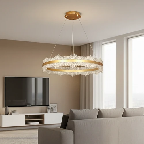 علاقي مودرن ذهبي لون الانارة 3 اضاءات 115 واط مقاس 800 ملم