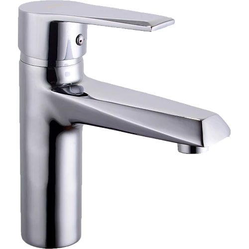 خلاط مغسلة قصير مدور كروم مع ليات و هراب