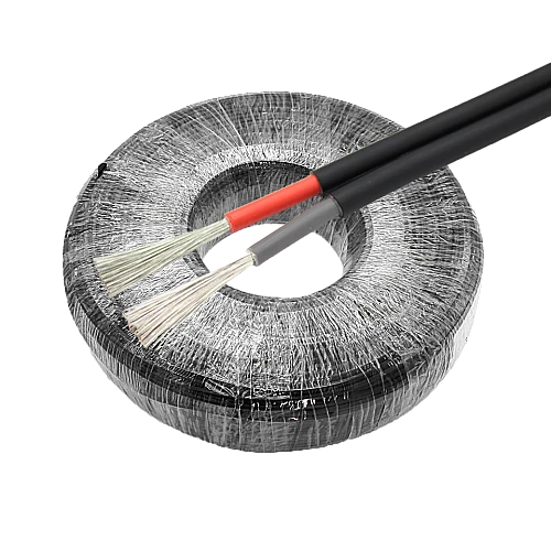 سلك طاقة شمسية ثنائي 2*10 ملي - 100 متر اسود