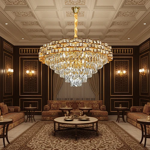 علاقي مودرن ذهبي E14*15