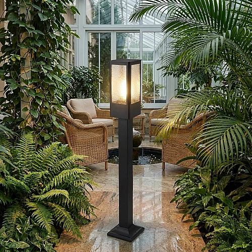 فانوس حديقة 1 متر خارجي اسود E27