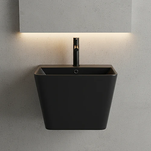 مغسلة تعليق مربع اسود (تُضاف رسوم الأوزان الثقيلة)