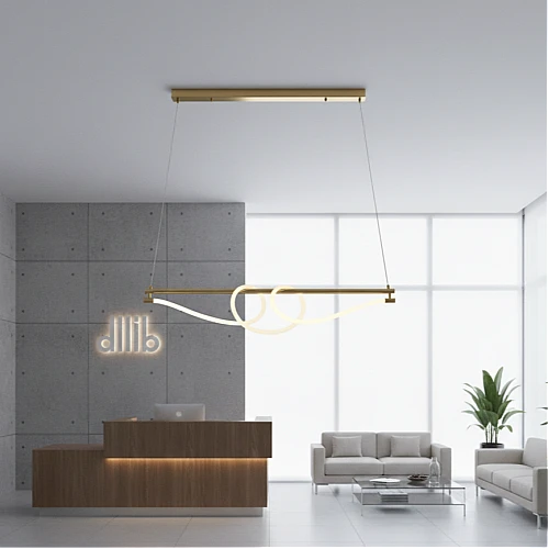 نجف مودرن زيتي لون الانارة اصفر 30 واط قطر 120 سم