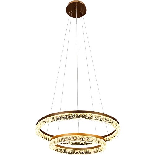 نجف مودرن مقاس 40*60 سم ذهبي لون الانارة 3اضاءات 75 واط