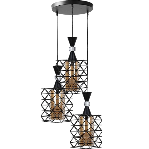 علاقي مودرن اسود E27*3