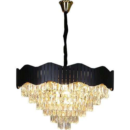 نجف مودرن غطاء اسود مع ذهبي E14*15L مقاس 80 سم