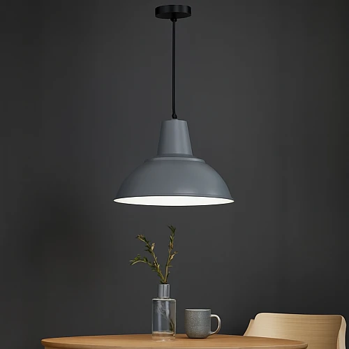 علاقي مودرن 2 متر رمادي + ابيض E27*1 مقاس 300 ملم