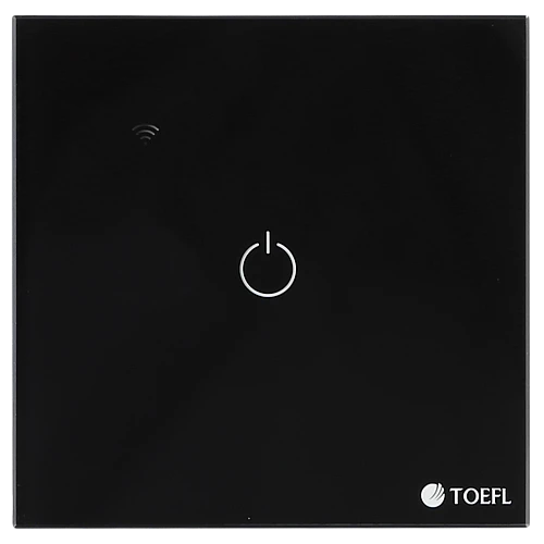 مفتاح مفرد غطاء اسود ذكي تحكم عن بعد Wifi سهل الاستخدام يعمل باللمس تحكم بالجوال متوافق مع اليكسا وجوجل هوم توفل