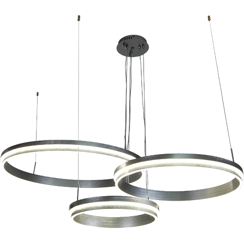 علاقي مودرن 3حلقات رمادي مع3 اضاءات 275 واط