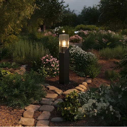 فانوس 60 سم اسود مع شفاف E27