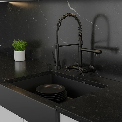 خلاط مطبخ جداري سحاب اسود