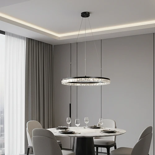 علاقي مودرن اسود لون الانارة 3 اضاءات واط 55 مقاس 600 ملم