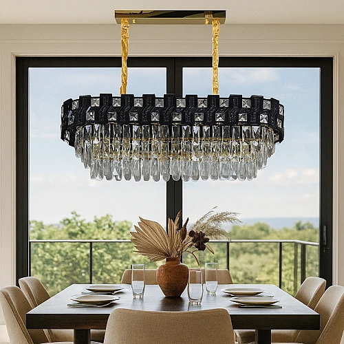 نجف مودرن اسود E14*10 مقاس 800*300 ملم