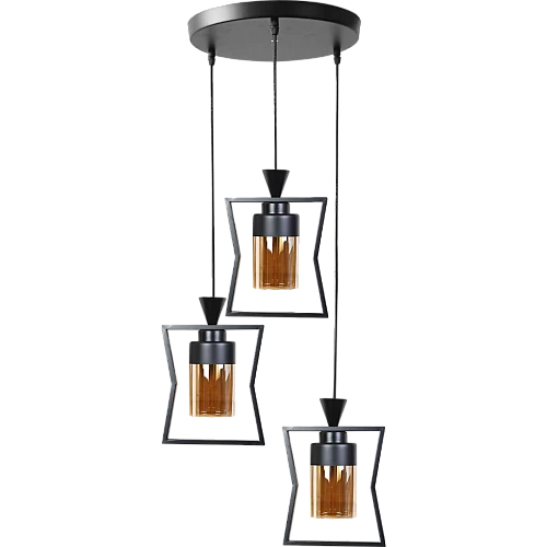 علاقي مودرن اسود E27*3