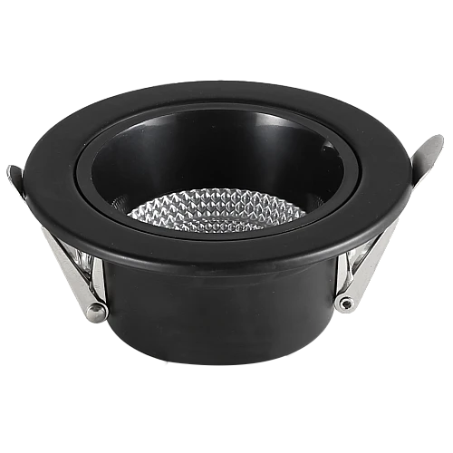 كشاف سبوت لايت مانع للتوهج المطور CCT اسود لون الانارة متعدد و ثابت 3 اضاءات متغيرة ( كريمي أو اصفر أو ابيض أو 3 اضاءات ) 7 سم 7 واط