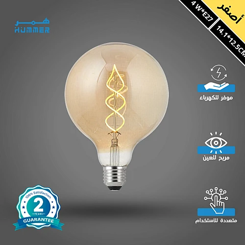 لمبات نجف دايمر شكل دائري كبير 4 واط قطر 12.5 سم مع لمسة اضاءة ديكور أصفر يمكن استخدامها في لمبات النجف والثريات E27.
