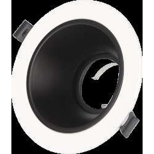 جرم سبوت لايت مانع للتوهج ثابت المينيوم غطاء ابيض مع اسود 7 سم