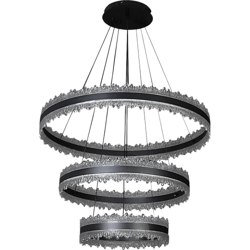 نجف مودرن اسود لون الانارة 3 اضاءات 250 واط 400+600+800